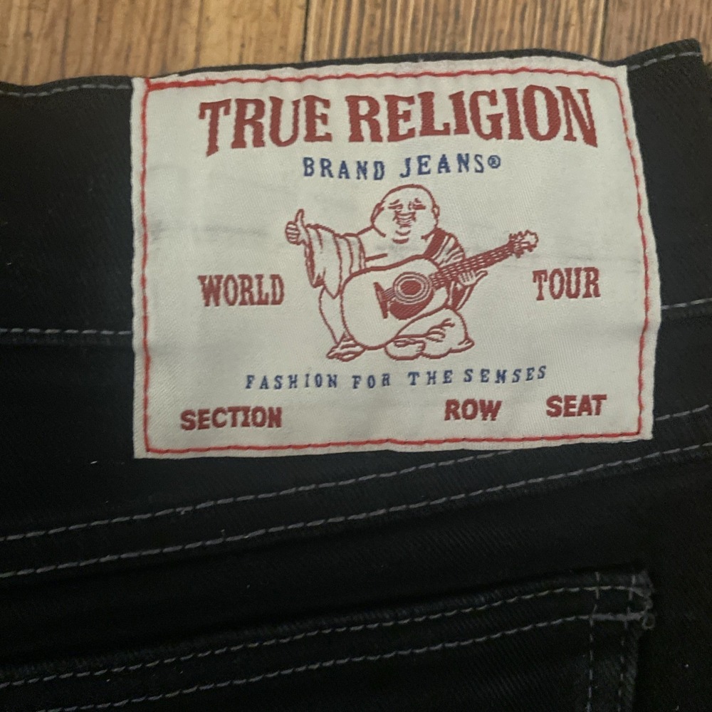 True Religion Ricky Relaxed Straight Flap Shorts Black Cotton Blend Men's 30 - Picture 5 of 13